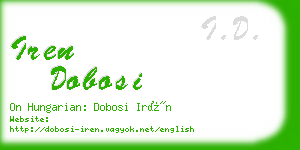 iren dobosi business card